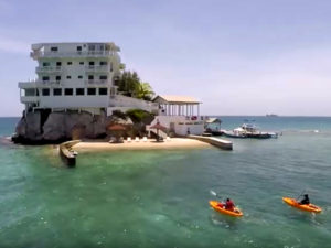 kayaking to the beach